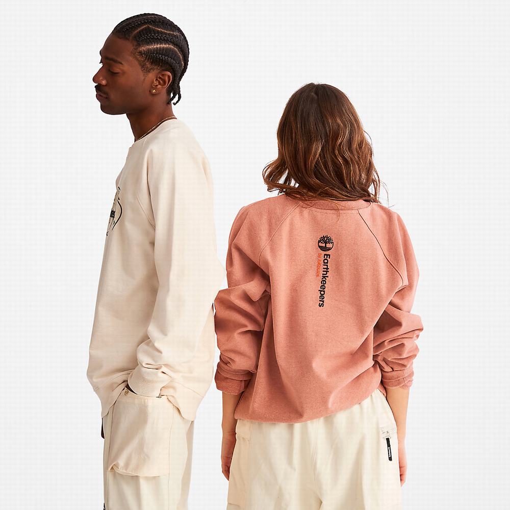 Dámské Mikiny Timberland Earthkeepers® by Raeburn Archive Globe Crewneck Béžový | TI30951-504