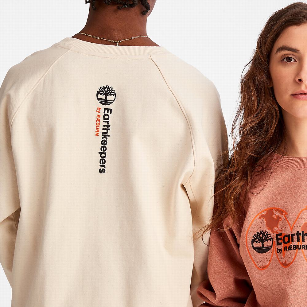 Dámské Mikiny Timberland Earthkeepers® by Raeburn Archive Globe Crewneck Béžový | TI30951-504