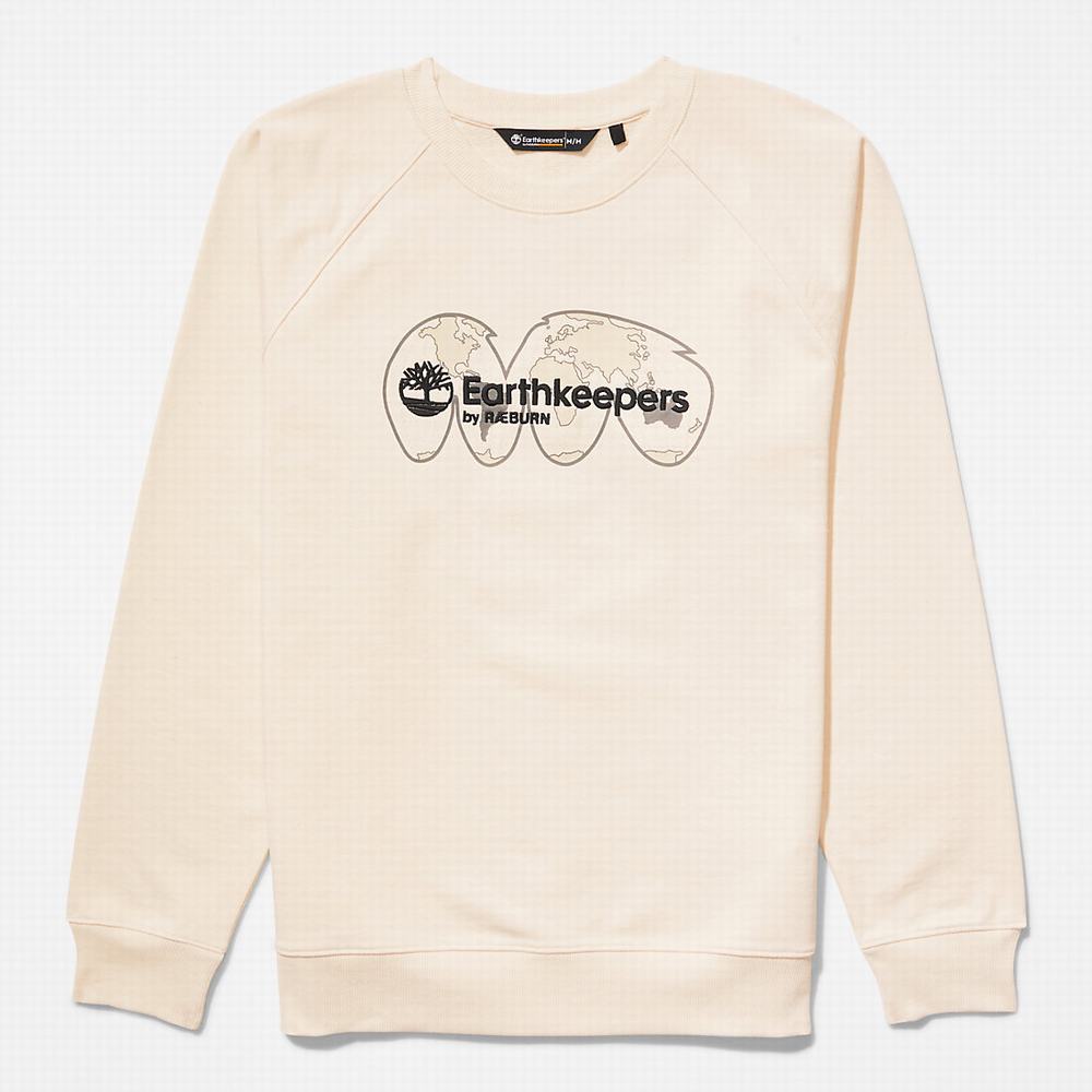 Dámské Mikiny Timberland Earthkeepers® by Raeburn Archive Globe Crewneck Béžový | TI30951-504