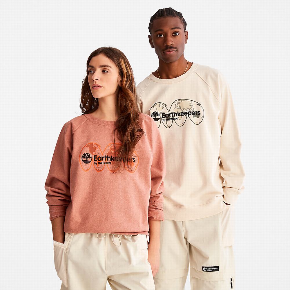 Dámské Mikiny Timberland Earthkeepers® by Raeburn Archive Globe Crewneck Béžový | TI30951-504