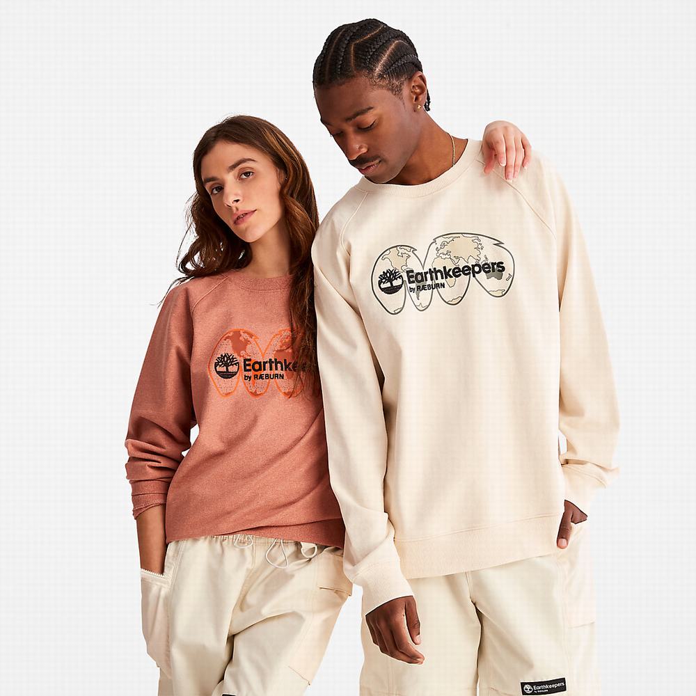 Dámské Mikiny Timberland Earthkeepers® by Raeburn Archive Globe Crewneck Béžový | TI30951-504