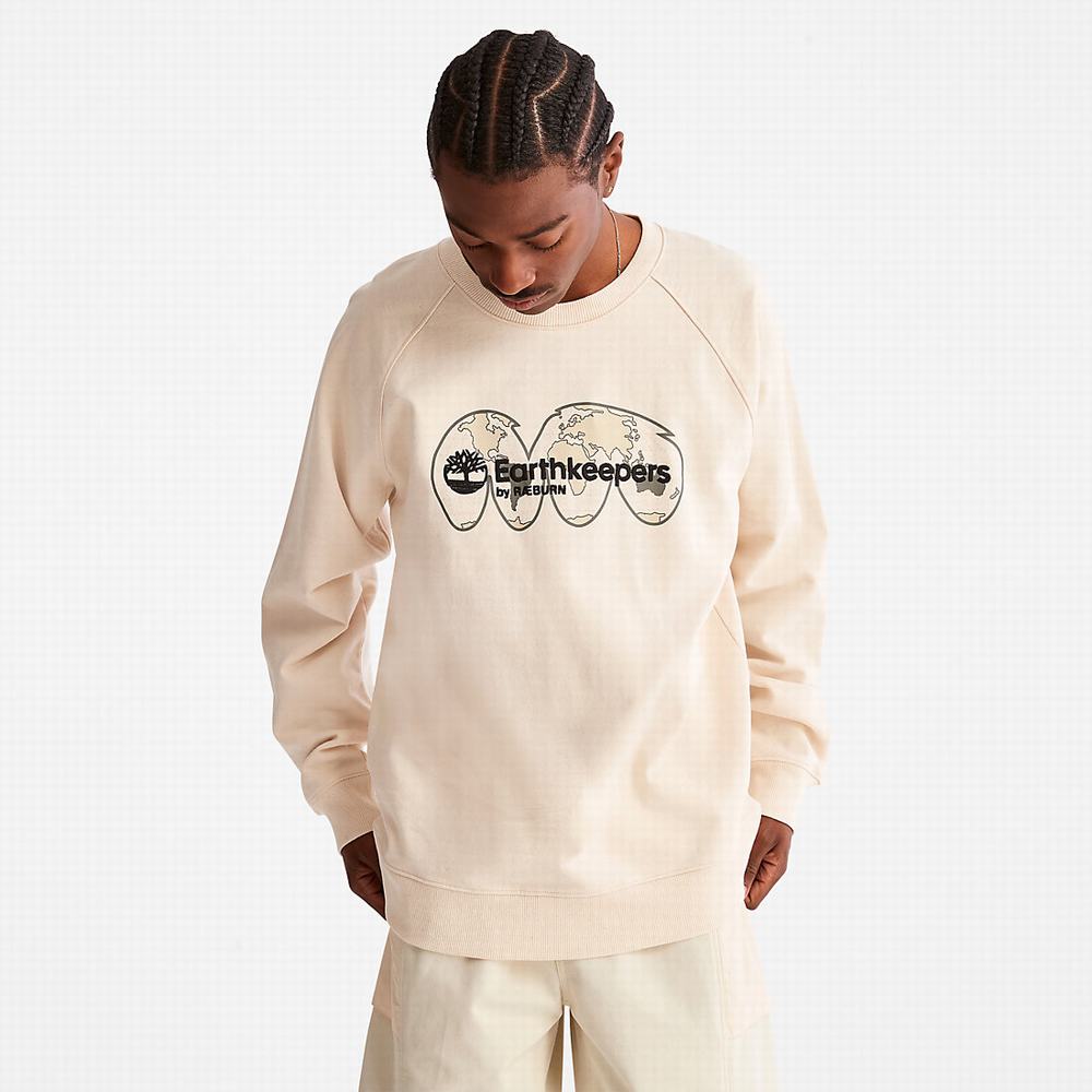 Dámské Mikiny Timberland Earthkeepers® by Raeburn Archive Globe Crewneck Béžový | TI30951-504