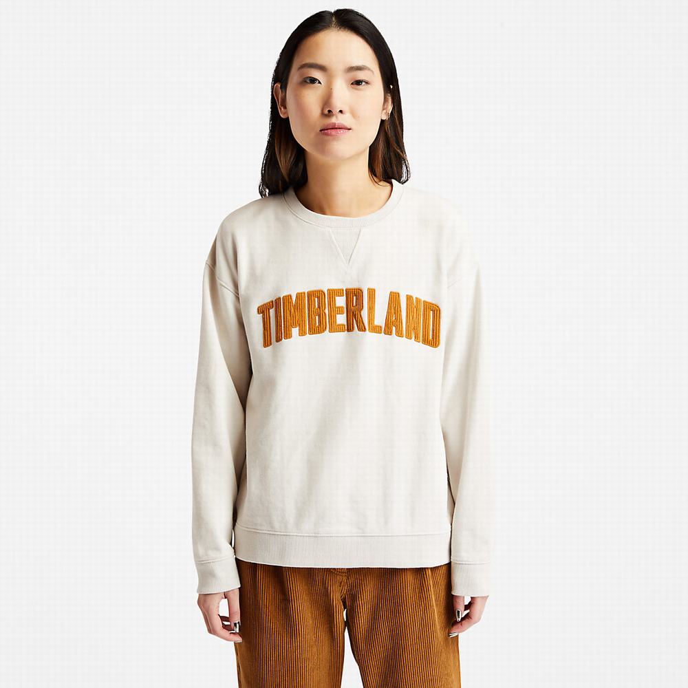 Dámské Mikiny Timberland Ecoriginal Corduroy Logo Bílé | TI29506-589