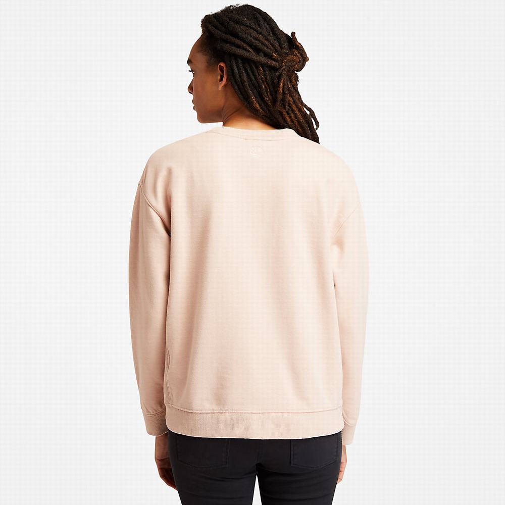 Dámské Mikiny Timberland Ecoriginal Corduroy Logo Světle Růžové | TI56943-571