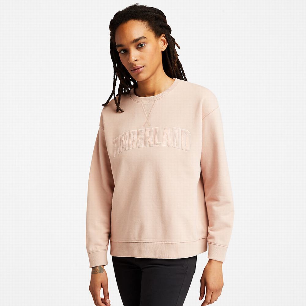 Dámské Mikiny Timberland Ecoriginal Corduroy Logo Světle Růžové | TI56943-571