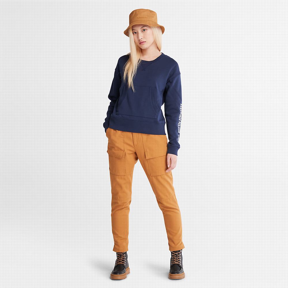 Dámské Mikiny Timberland Pouch-Pocket Tmavě Blankyt | TI39186-740