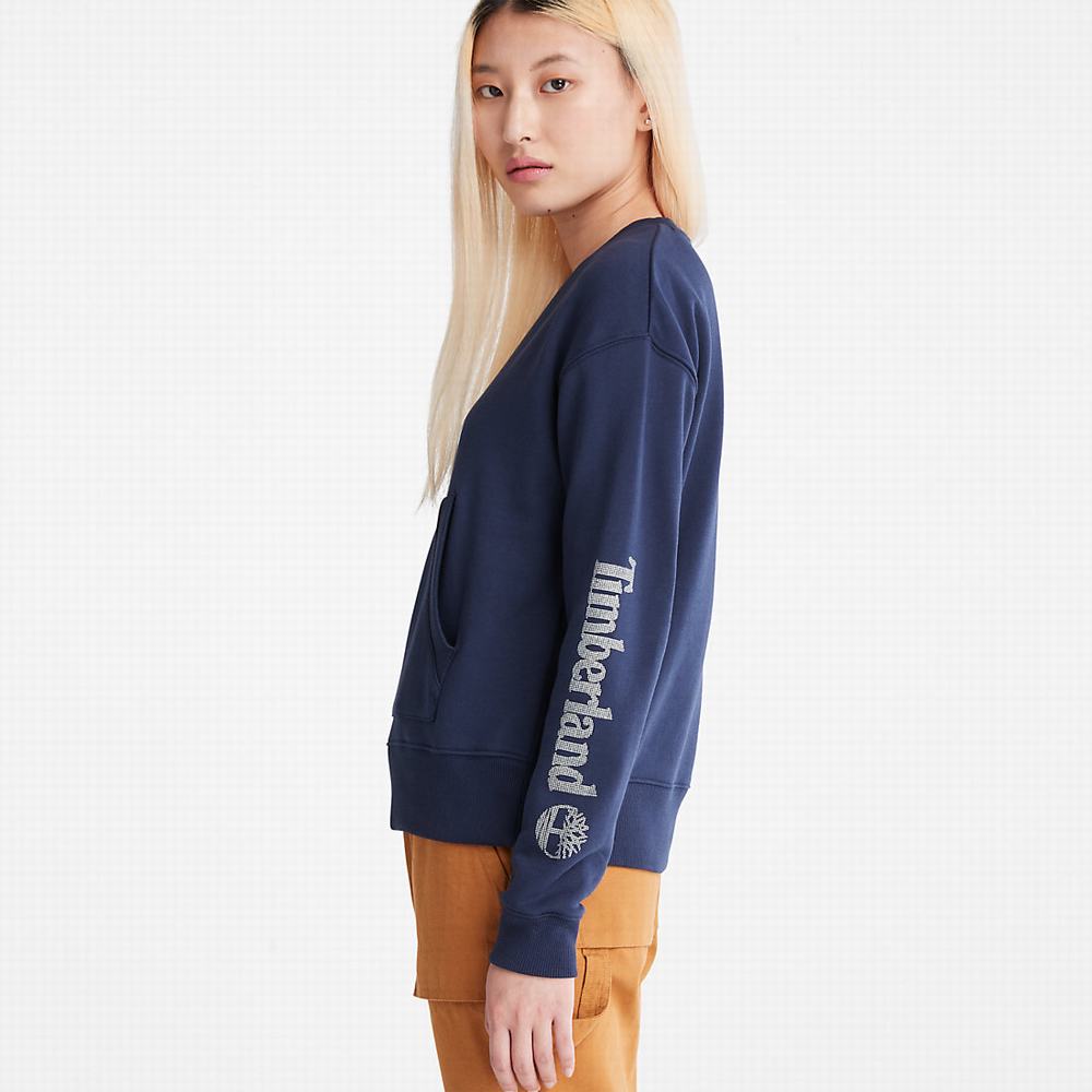 Dámské Mikiny Timberland Pouch-Pocket Tmavě Blankyt | TI39186-740