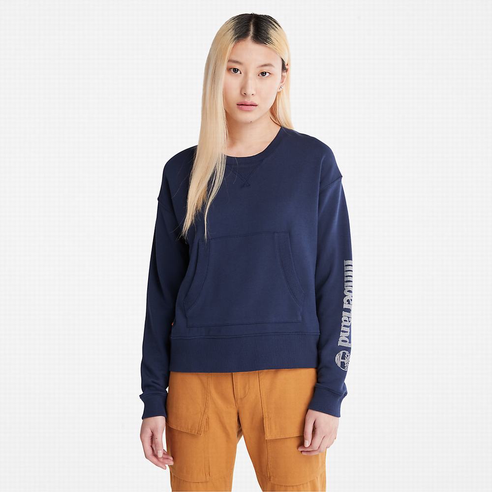 Dámské Mikiny Timberland Pouch-Pocket Tmavě Blankyt | TI39186-740