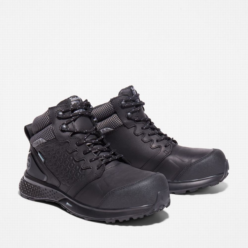 Dámské Pracovní Boty Timberland Reaxion Composite Špicí Waterproof Pracovní Sneaker Černé Šedé | TI10328-756