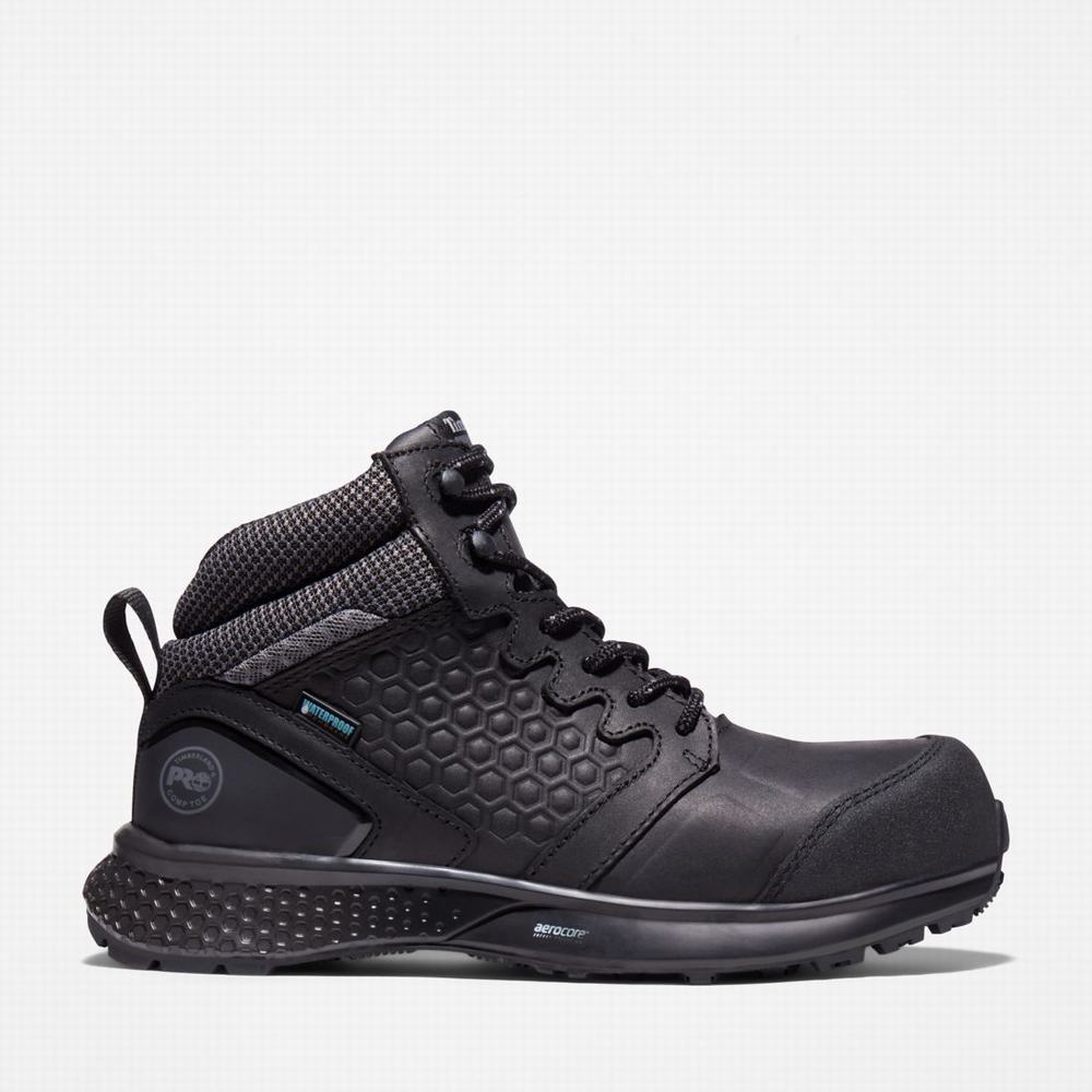 Dámské Pracovní Boty Timberland Reaxion Composite Špicí Waterproof Pracovní Sneaker Černé Šedé | TI10328-756