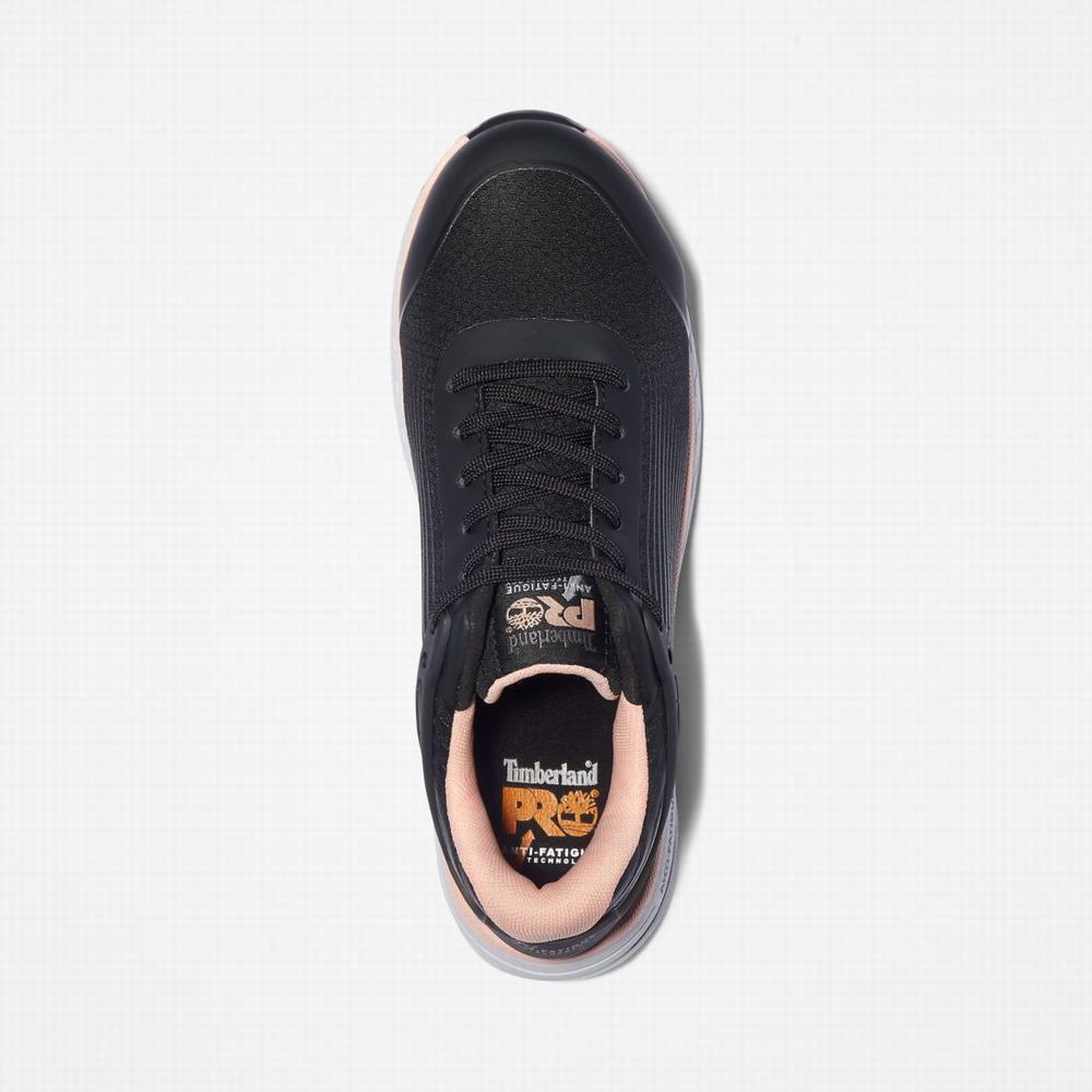 Dámské Pracovní Obuv Timberland Drivetrain Composite Špicí Pracovní Sneaker Černé Růžové | TI32615-690