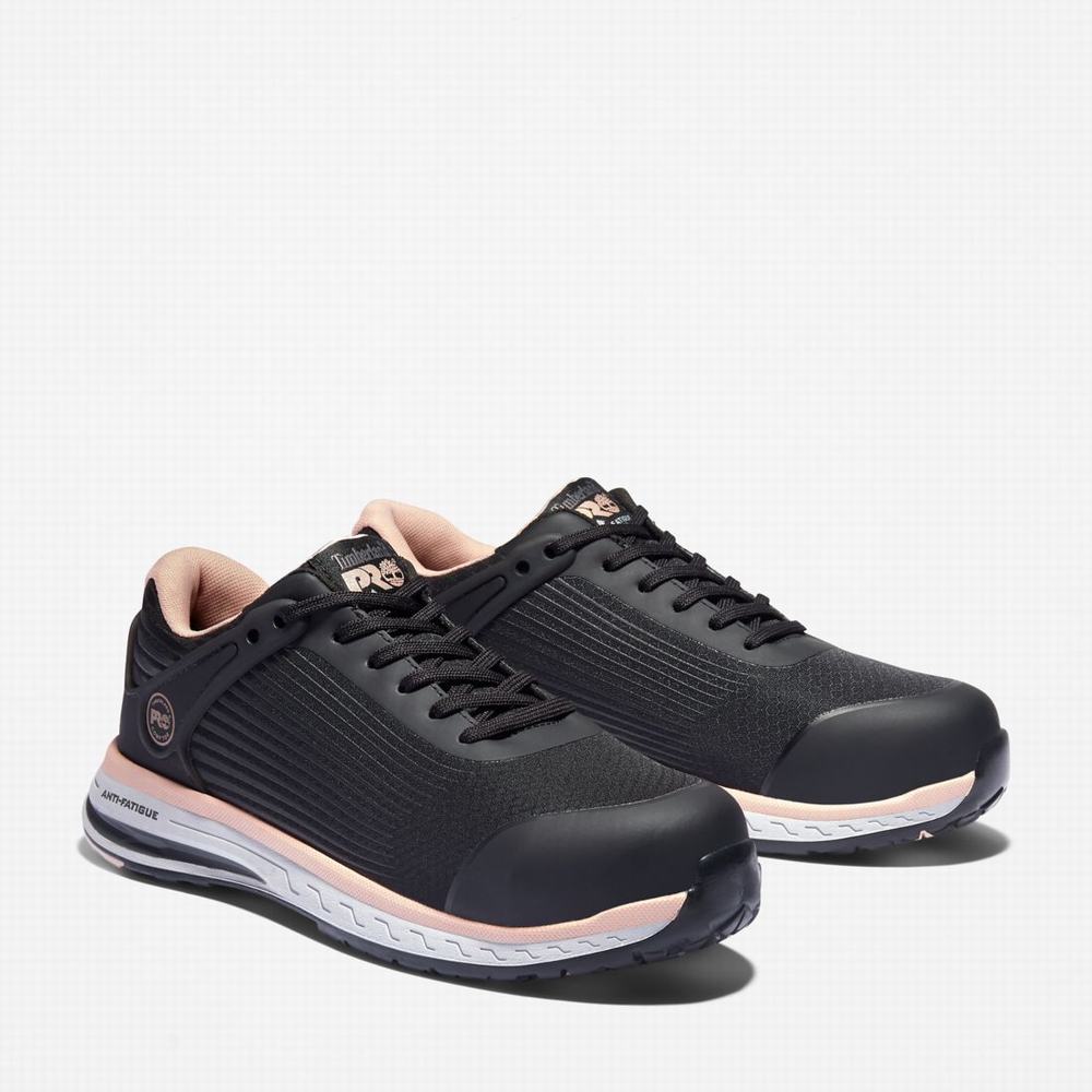 Dámské Pracovní Obuv Timberland Drivetrain Composite Špicí Pracovní Sneaker Černé Růžové | TI32615-690