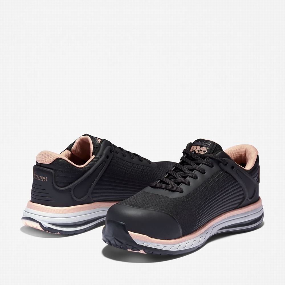 Dámské Pracovní Obuv Timberland Drivetrain Composite Špicí Pracovní Sneaker Černé Růžové | TI32615-690