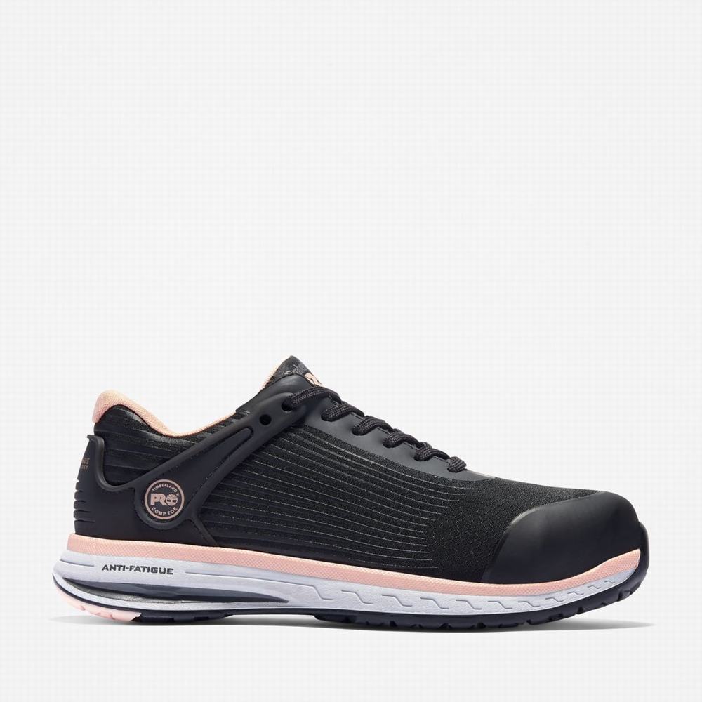 Dámské Pracovní Obuv Timberland Drivetrain Composite Špicí Pracovní Sneaker Černé Růžové | TI32615-690