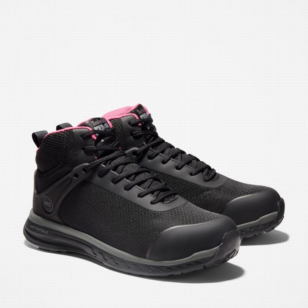 Dámské Pracovní Obuv Timberland Drivetrain Composite Špicí Pracovní Sneaker Černé Růžové | TI38965-341