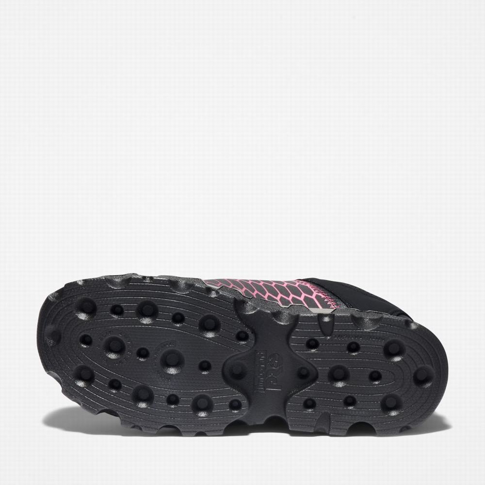 Dámské Pracovní Obuv Timberland PRO® Powertrain Sport Alloy Špicí Pracovní Sneaker Černé Růžové | TI92567-876