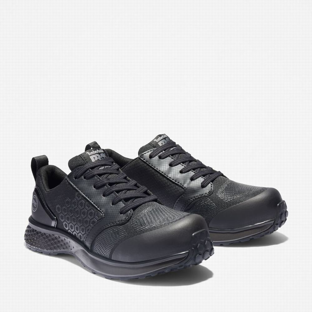 Dámské Pracovní Obuv Timberland Reaxion Composite Špicí Pracovní Sneaker Černé Šedé | TI39167-802