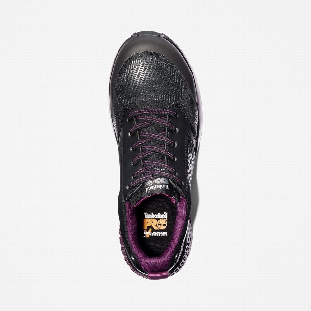Dámské Pracovní Obuv Timberland Reaxion Composite Špicí Pracovní Sneaker Černé Fialové | TI87091-867