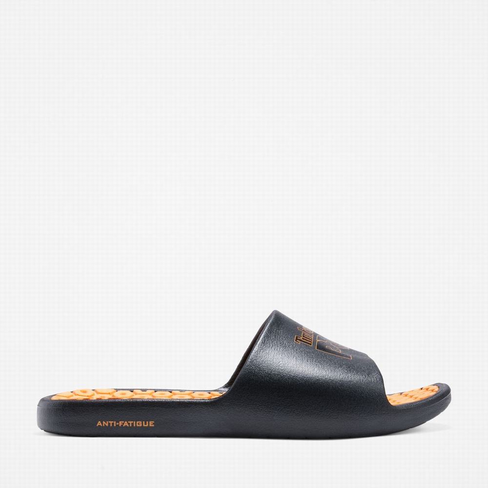 Dámské Sandály Timberland Anti-Fatigue Technologie Pantofle Černé Oranžové | TI94562-927