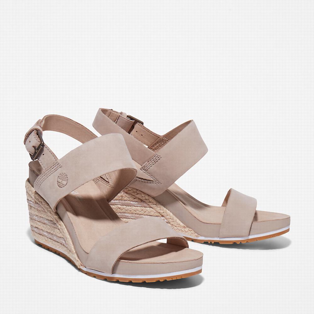 Dámské Sandály Timberland Capri Sunset Klínku Béžový | TI26081-328