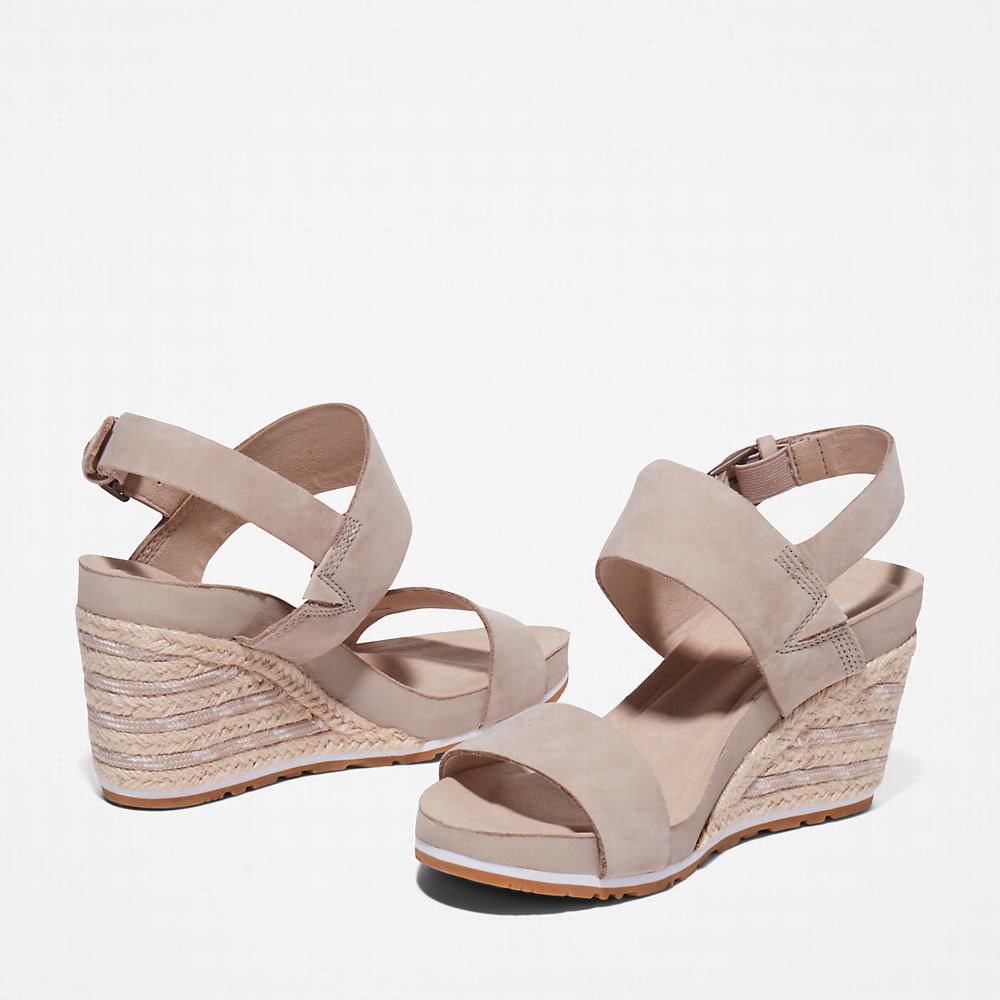 Dámské Sandály Timberland Capri Sunset Klínku Béžový | TI26081-328