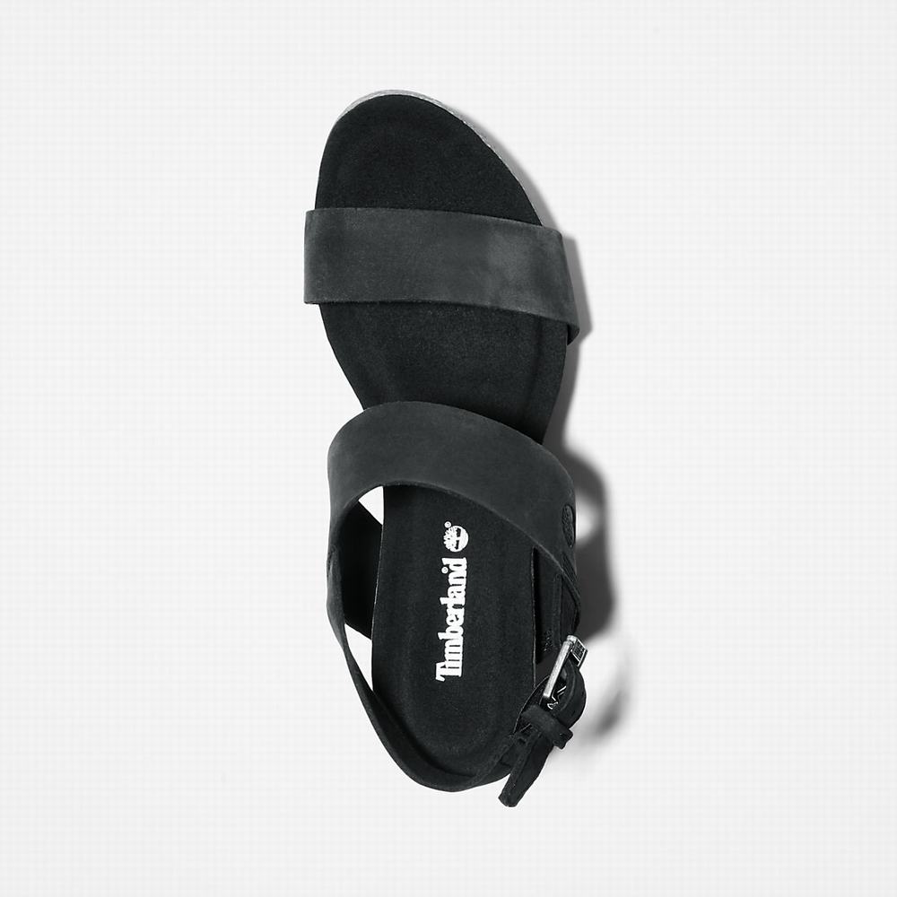 Dámské Sandály Timberland Capri Sunset Klínku Černé | TI30691-542