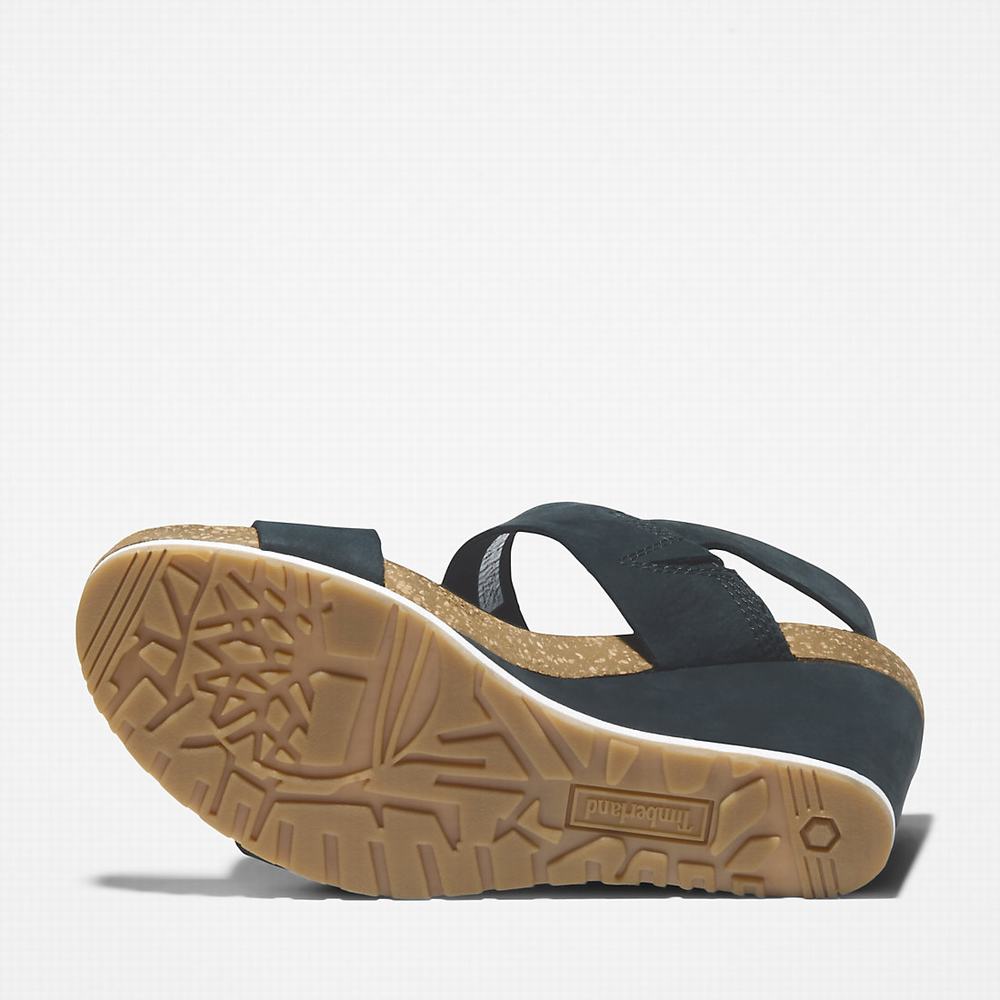 Dámské Sandály Timberland Capri Sunset Klínku Černé | TI30691-542