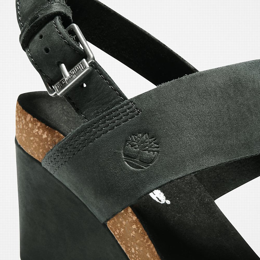 Dámské Sandály Timberland Capri Sunset Klínku Černé | TI30691-542