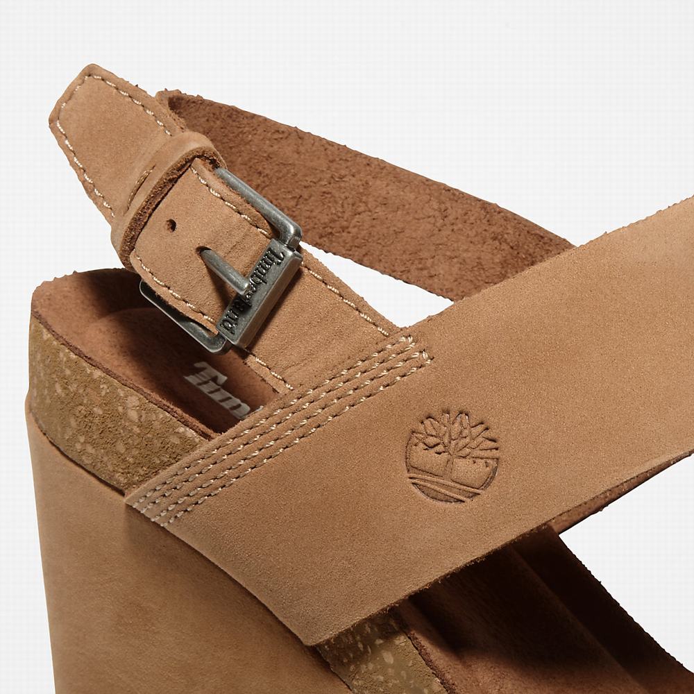 Dámské Sandály Timberland Capri Sunset Klínku Světle Hnědé | TI70912-378
