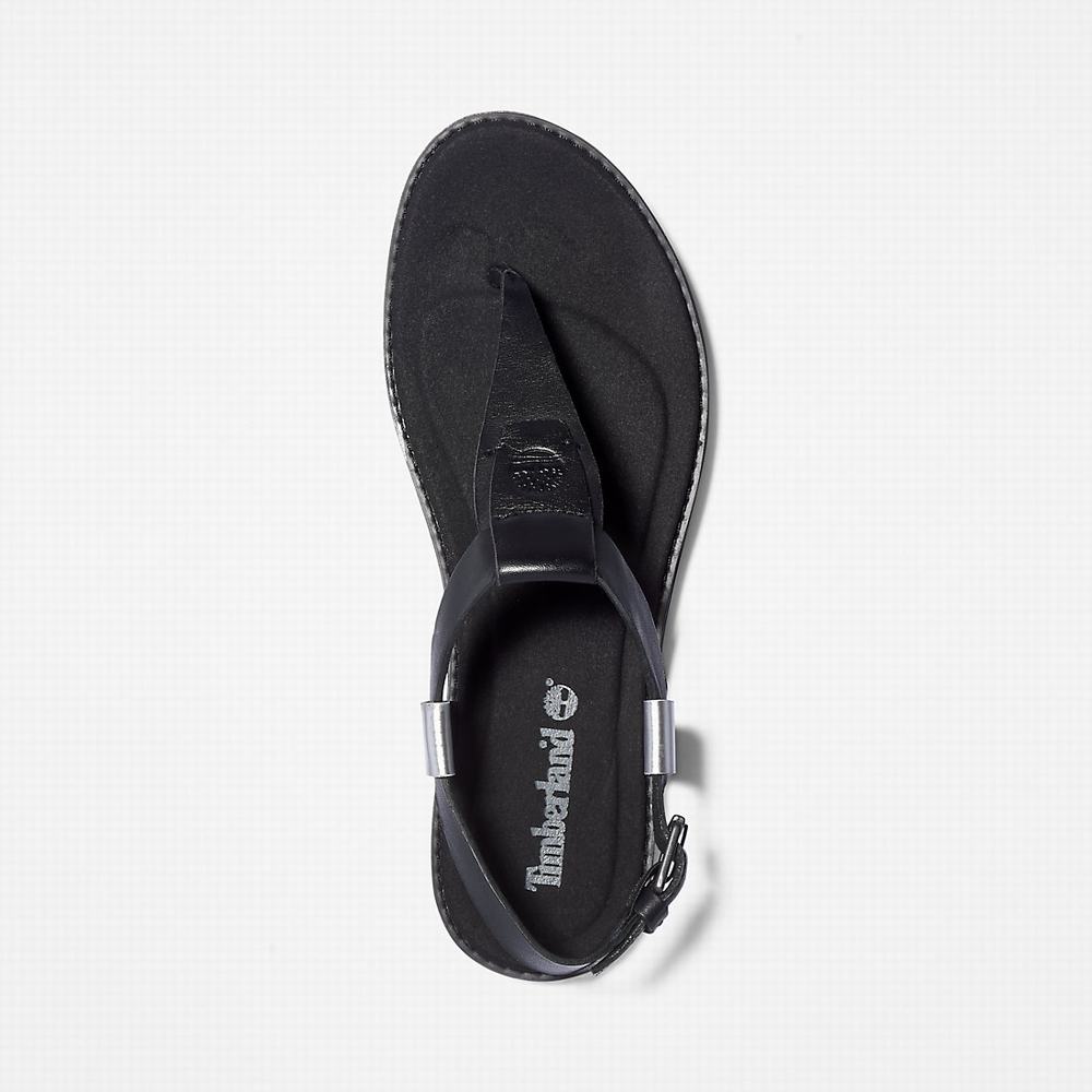 Dámské Sandály Timberland Chicago Riverside Tanga Černé | TI38209-527