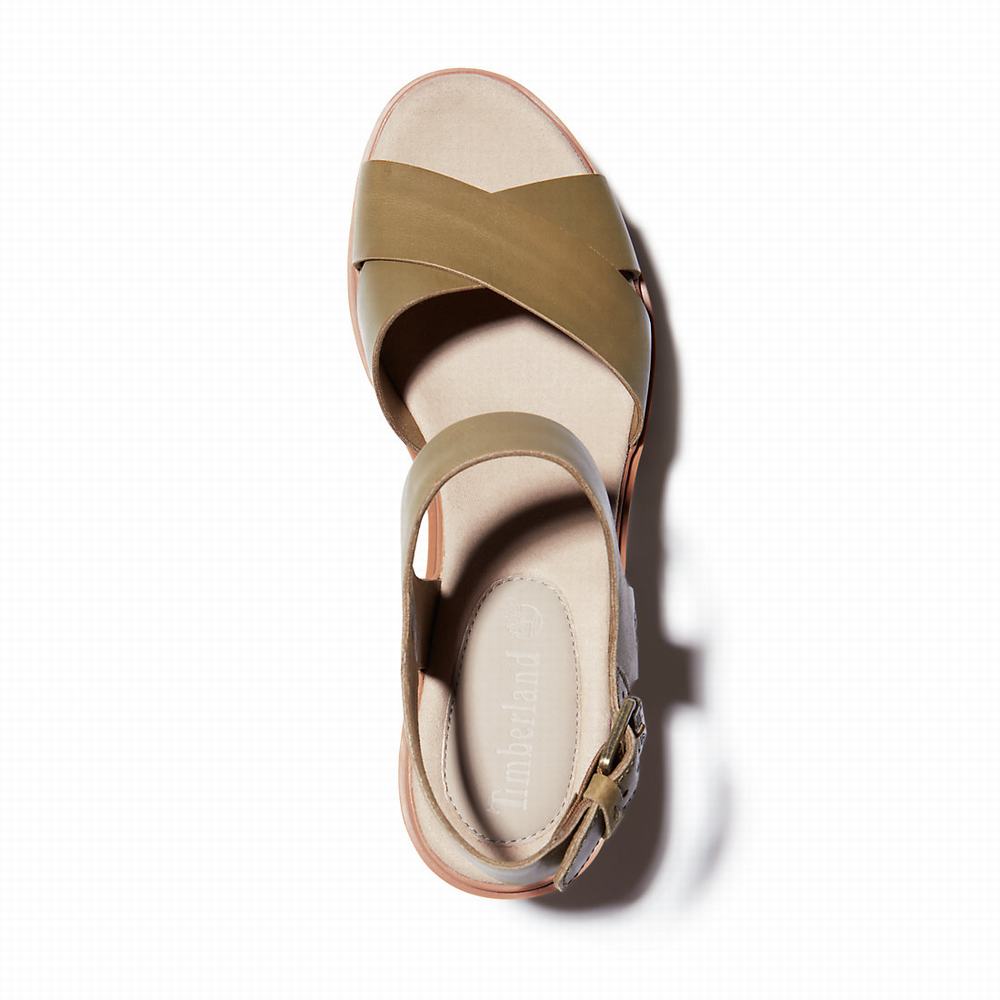 Dámské Sandály Timberland Koralyn Klínku Greige | TI39150-097