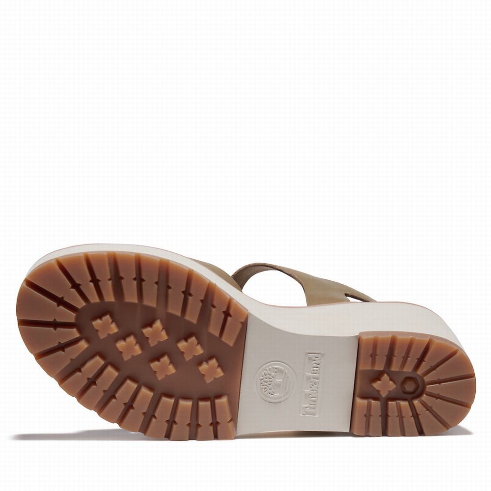 Dámské Sandály Timberland Koralyn Klínku Greige | TI39150-097