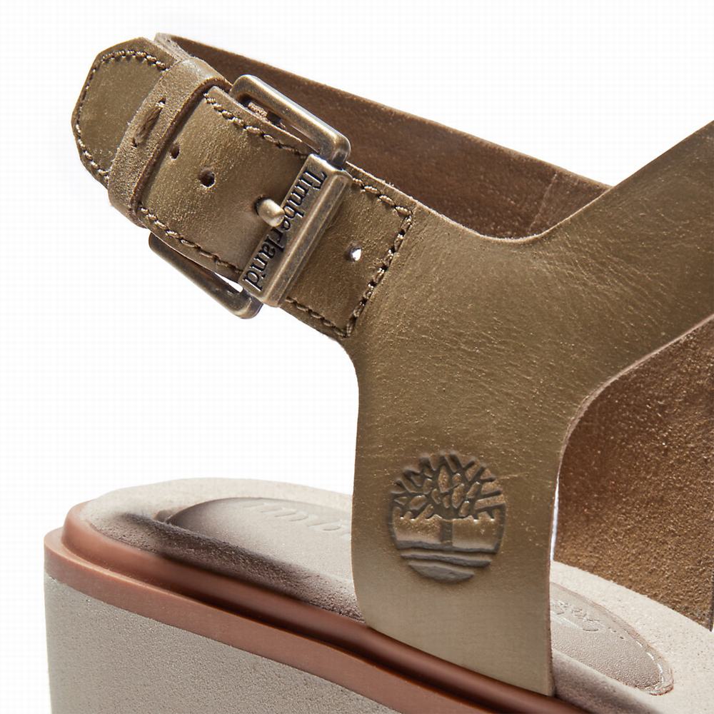 Dámské Sandály Timberland Koralyn Klínku Greige | TI39150-097
