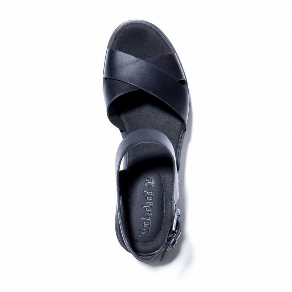 Dámské Sandály Timberland Koralyn Klínku Černé | TI48560-183