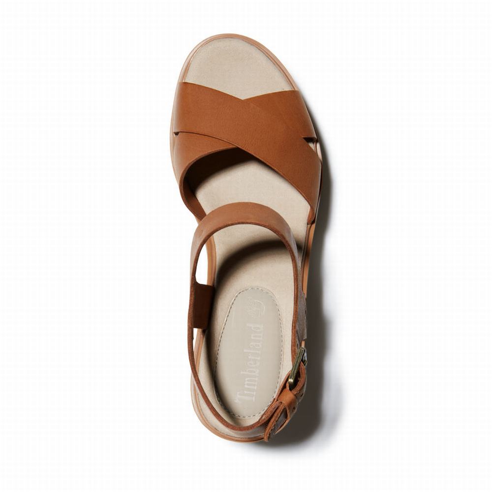 Dámské Sandály Timberland Koralyn Klínku Hnědé | TI78415-159