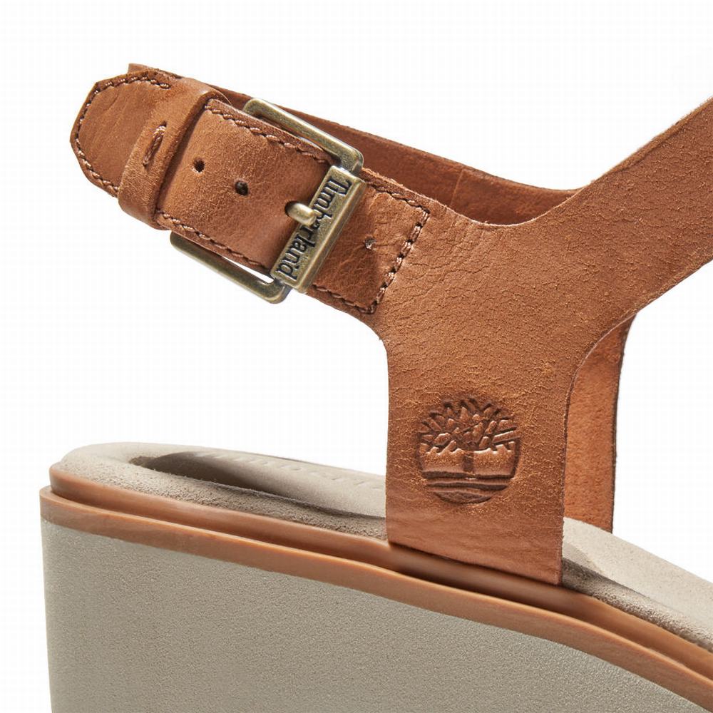 Dámské Sandály Timberland Koralyn Klínku Hnědé | TI78415-159