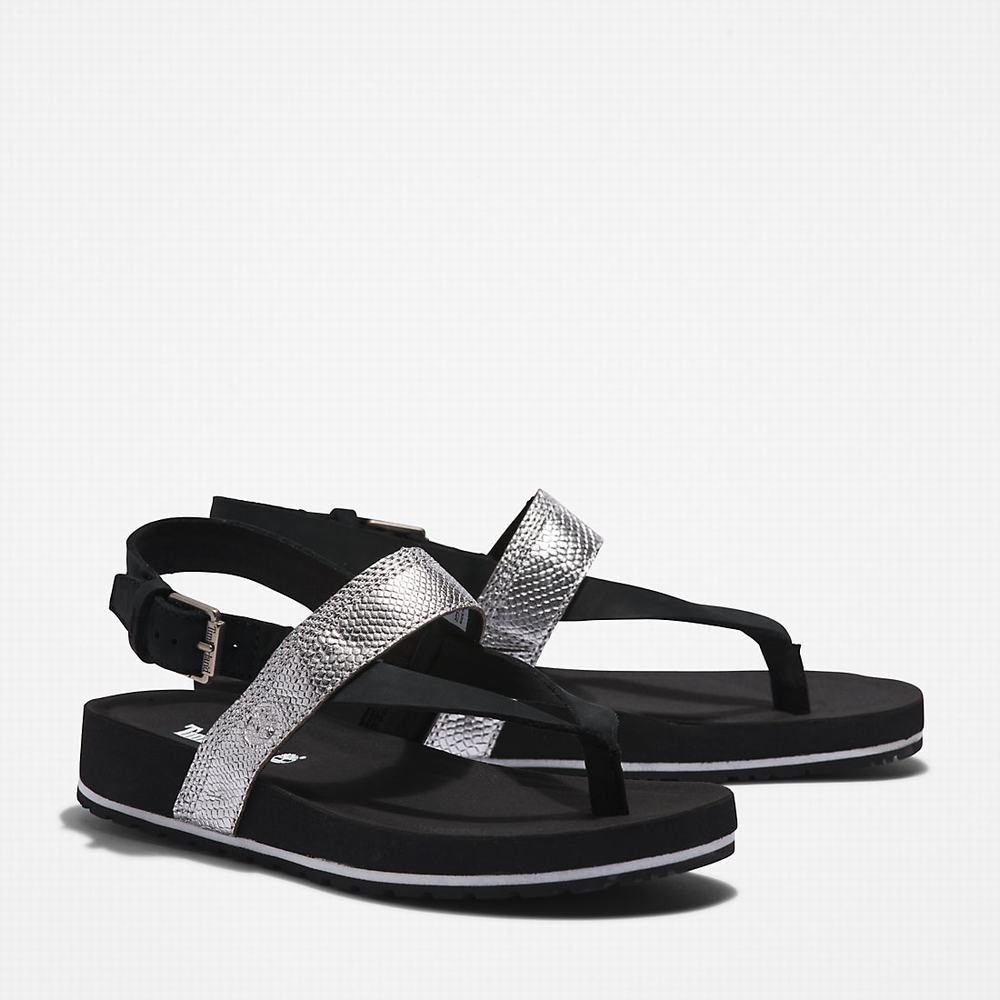 Dámské Sandály Timberland Malibu Beach Flip-Flop Černé | TI56023-918