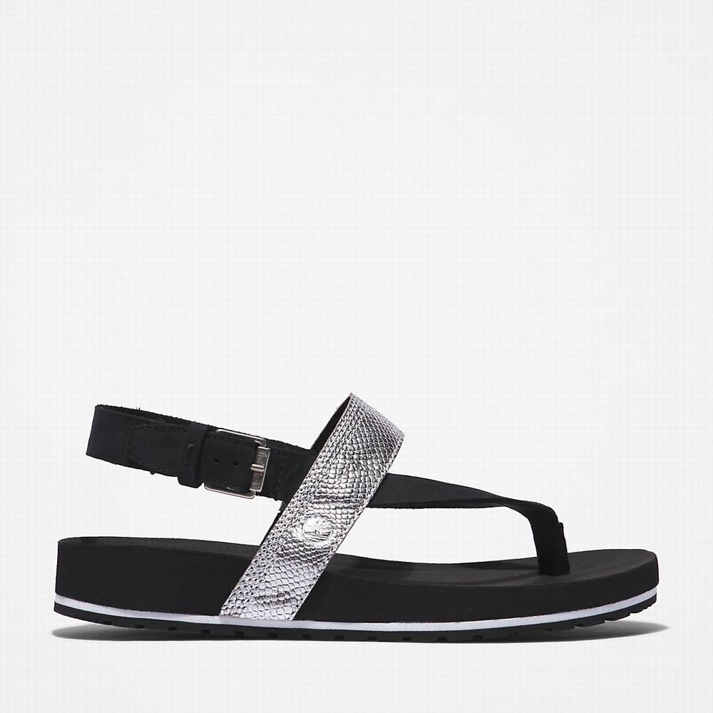 Dámské Sandály Timberland Malibu Beach Flip-Flop Černé | TI56023-918