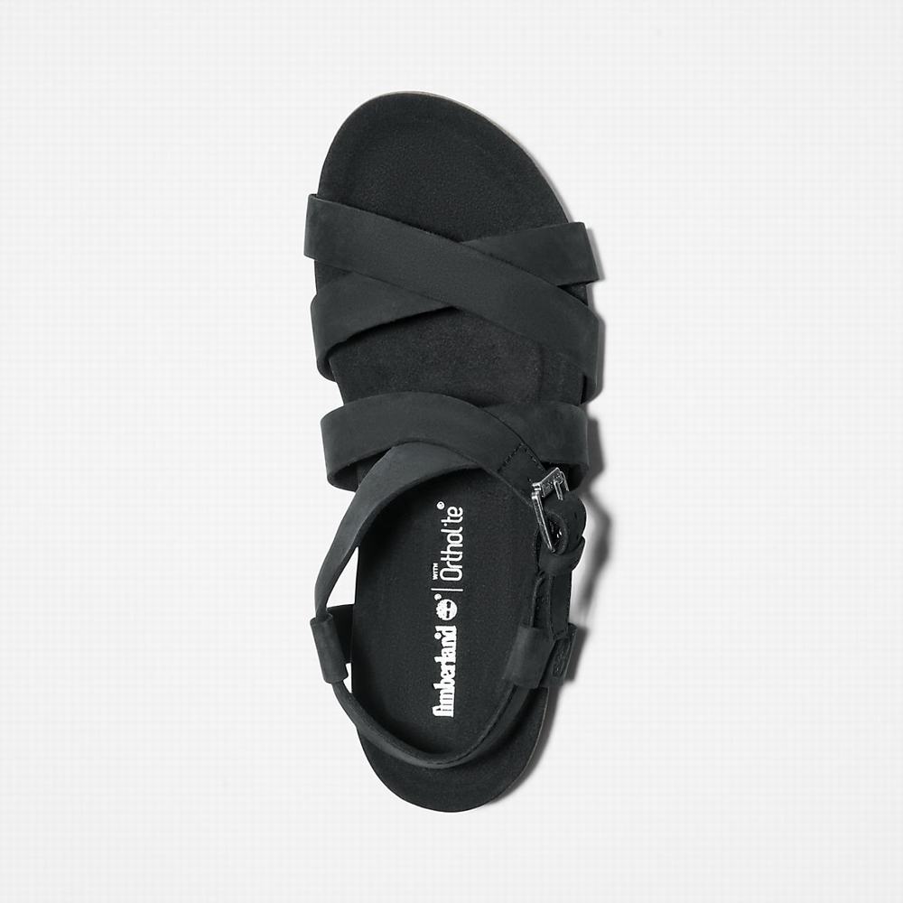 Dámské Sandály Timberland Malibu Waves Ankle Páskové Černé | TI27516-603