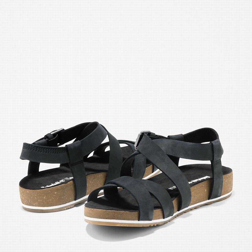 Dámské Sandály Timberland Malibu Waves Ankle Páskové Černé | TI27516-603