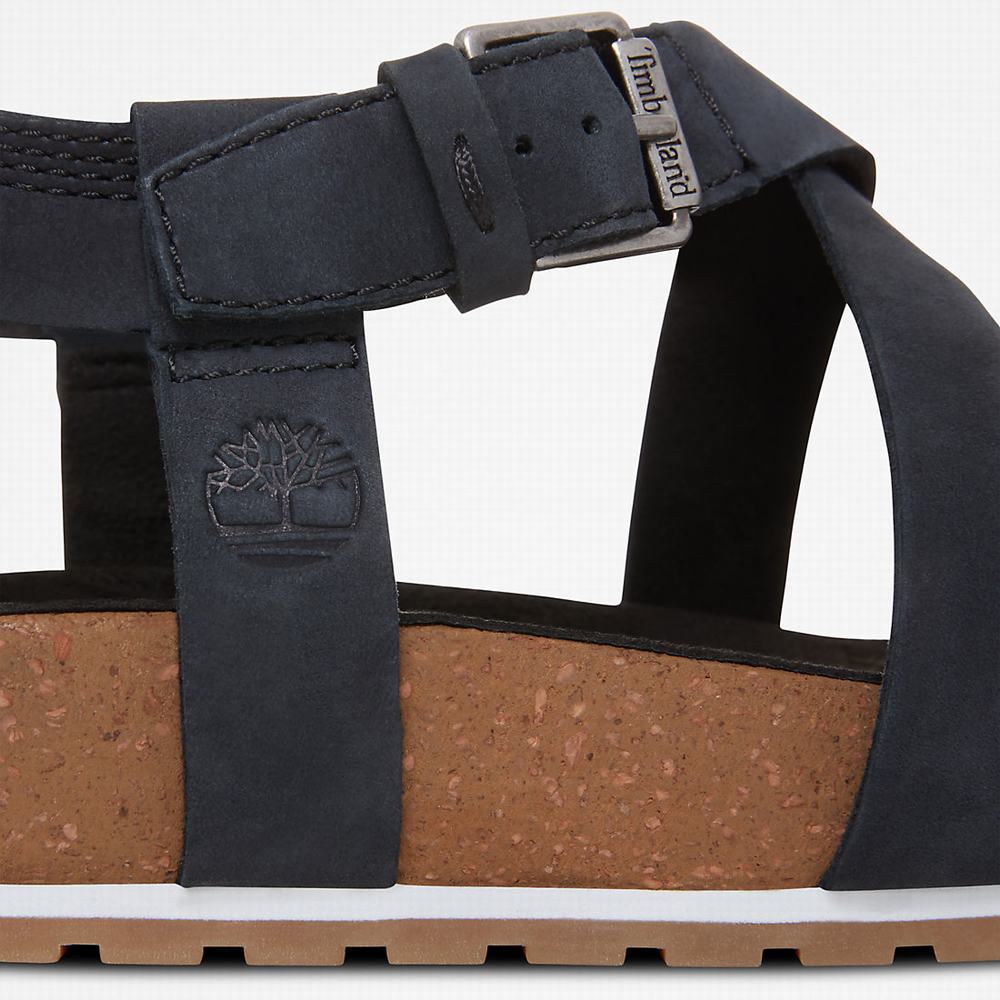 Dámské Sandály Timberland Malibu Waves Ankle Páskové Černé | TI27516-603