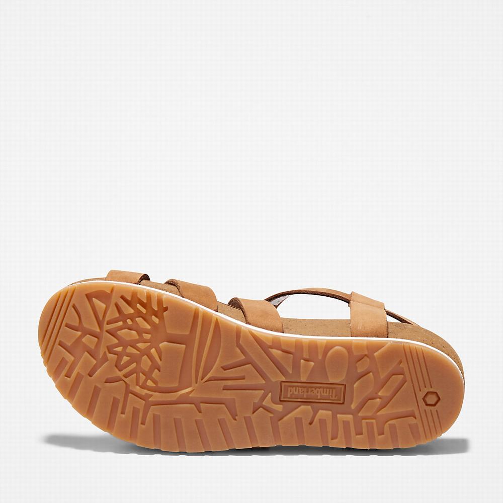 Dámské Sandály Timberland Malibu Waves Ankle Páskové Hnědé | TI41853-170