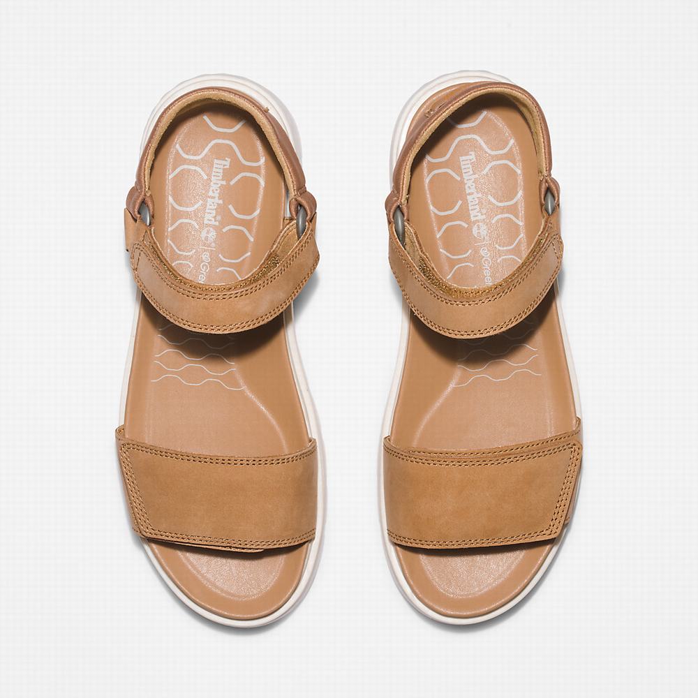 Dámské Sandály Timberland Ray City Ankle Páskové Hnědé | TI05123-260