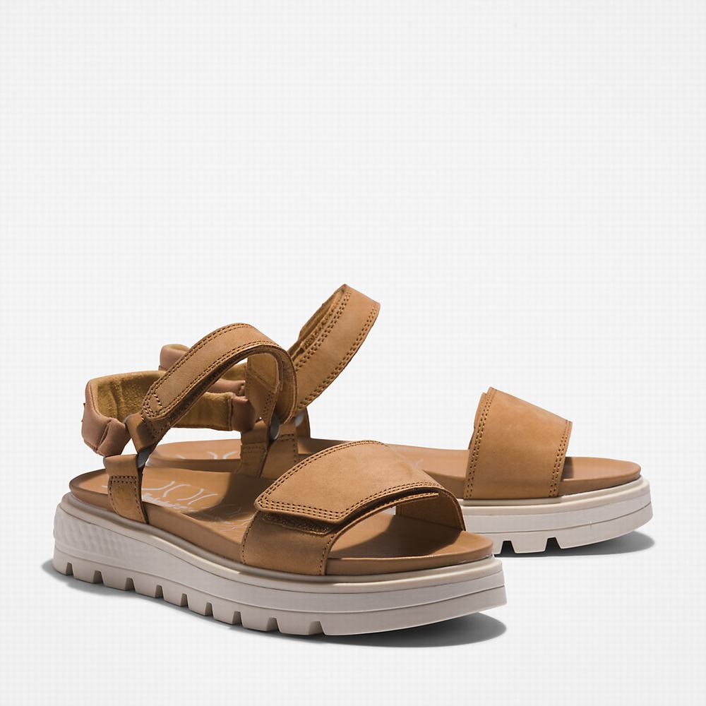 Dámské Sandály Timberland Ray City Ankle Páskové Hnědé | TI05123-260