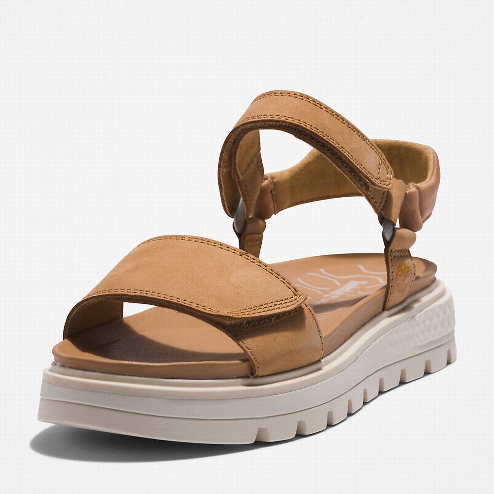 Dámské Sandály Timberland Ray City Ankle Páskové Hnědé | TI05123-260
