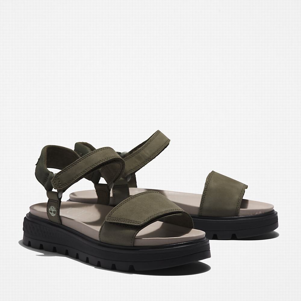 Dámské Sandály Timberland Ray City Ankle Páskové Tmavě Zelene | TI17530-834