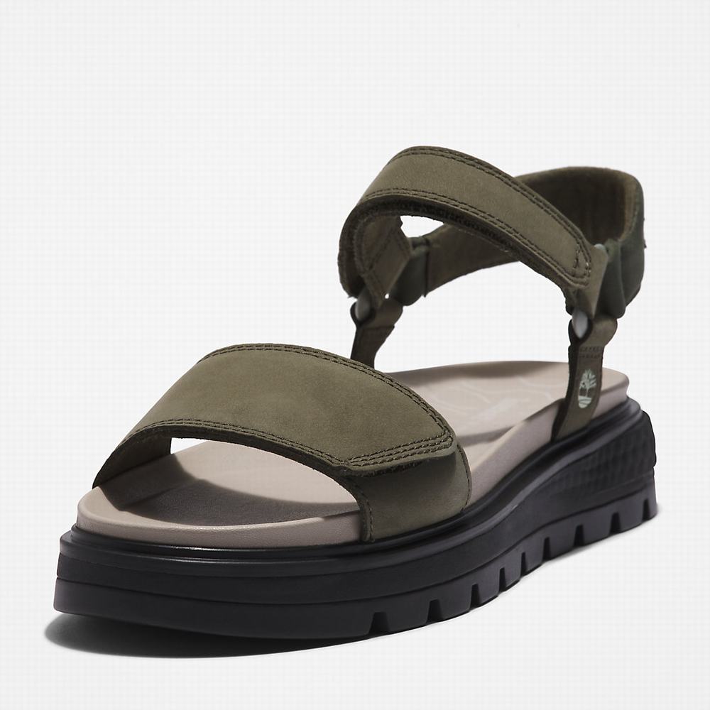Dámské Sandály Timberland Ray City Ankle Páskové Tmavě Zelene | TI17530-834