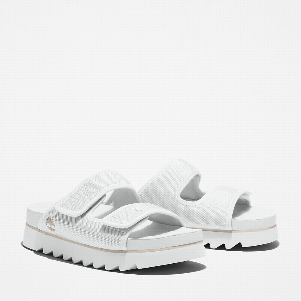 Dámské Sandály Timberland Santa Monica Sunrise Double-Páskové Bílé | TI34189-012