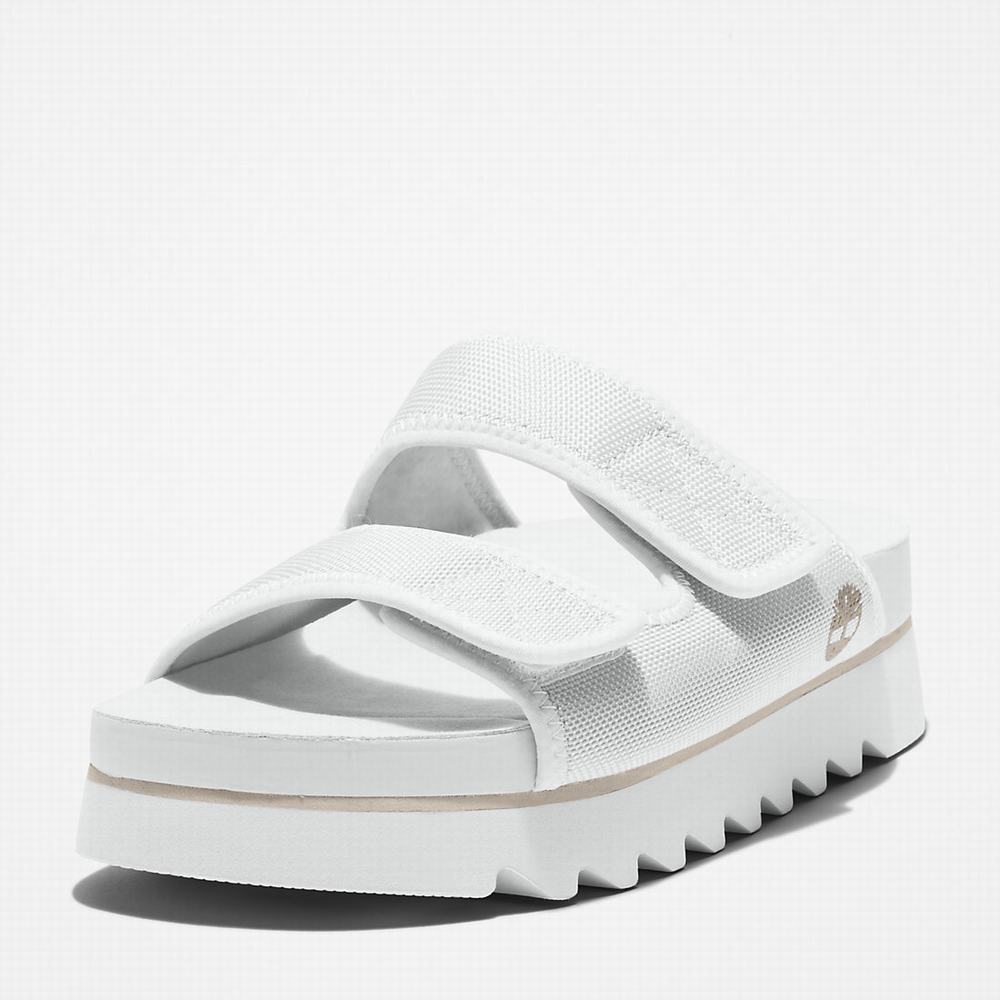 Dámské Sandály Timberland Santa Monica Sunrise Double-Páskové Bílé | TI34189-012