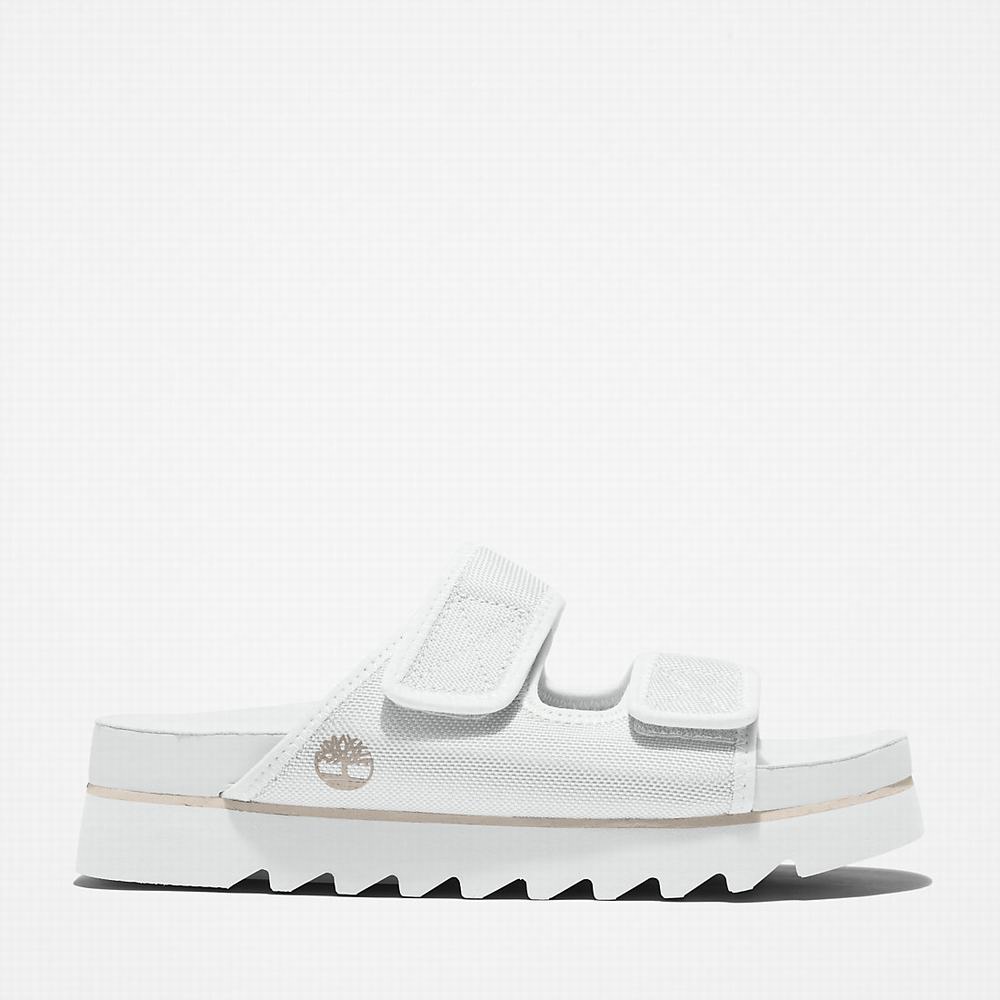 Dámské Sandály Timberland Santa Monica Sunrise Double-Páskové Bílé | TI34189-012